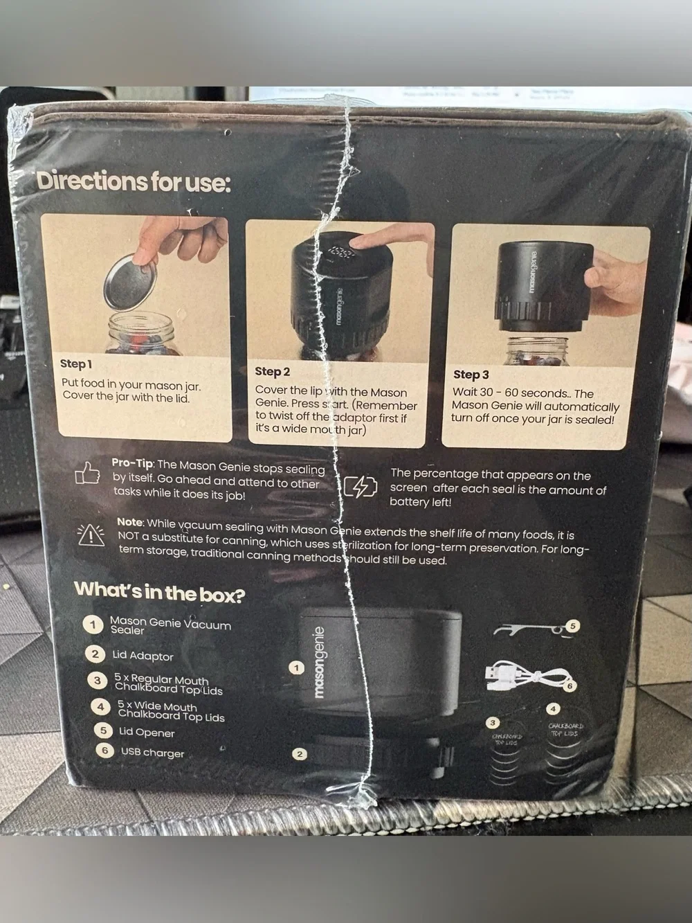 MASONGENIE Mason Jar Vacuum Sealer